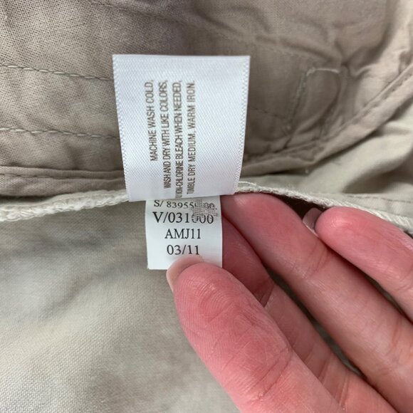 Old Navy Tan Canvas Zip Front Bomber Jacket M - Picture 5 of 6